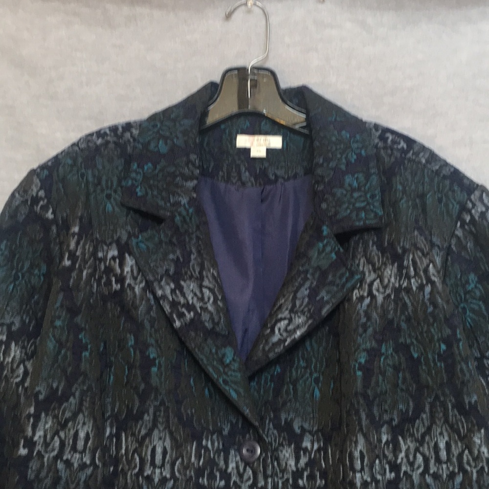Erin by Erin London 3X Brocade Type Fabric Career Fully Lined Classic Jacket - Picture 2 of 10